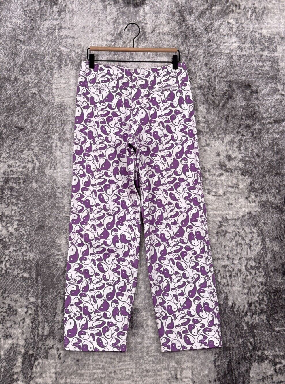 Emma Mulholland Holiday Jeans Small Womens Ying Yang Straight Purple Pink